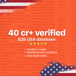40cr+ verified USA B2B Database